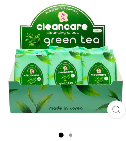PB & JAY CLEANCARE CLEANSING WIPES GREEN TEA